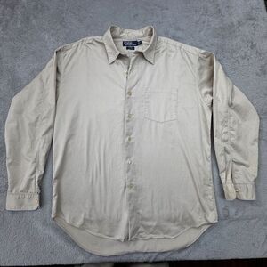 Vintage Polo Ralph Lauren Men's Harden Shirt Size XL‎ Tan Color Long Sleeve